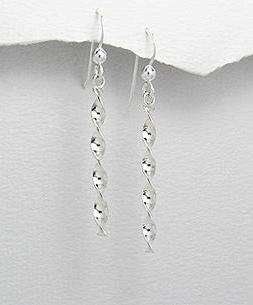 STYLISH PURE 925 STERLING SILVER DANGLING EARRINGS