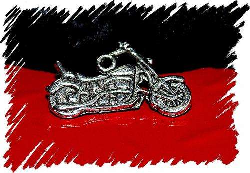 4 X SILVER MOTORBIKE CHARMS