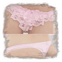 PRETTY IN PINK LACY THONGS