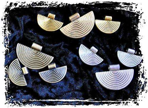 3 X BRONZE TONE ACCENT SEMI CIRCLES