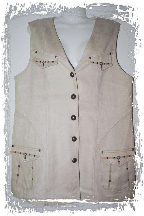 SUEDE FEEL SLEEVELESS TOP - LARGE