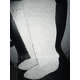 White Genuine Leather Boots - Knee Length