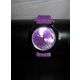 Stunning Womans Wraist Watch with Crystals within the Dial - Purple