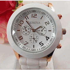 BEAUTIFUL NEW DESIGN GENEVA LADIES QUARTZ - WATCHWHITE & ROSEGOLD