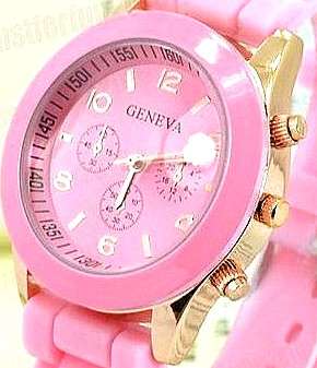BEAUTIFUL NEW DESIGN GENEVA LADIES QUARTZ WATCH - PINK & ROSEGOLD