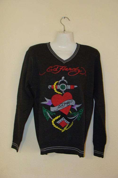 Ladies Ed Hardy Long Sleeve Jersey X Large Black