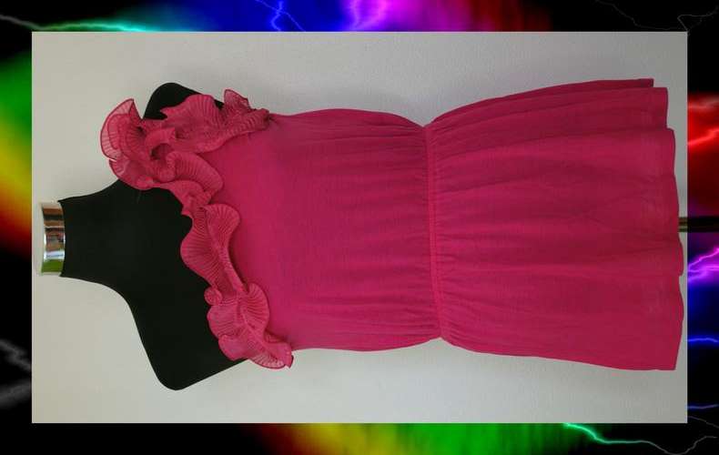 ONE SHOULDER DARK PINK TOP - SIZE 10