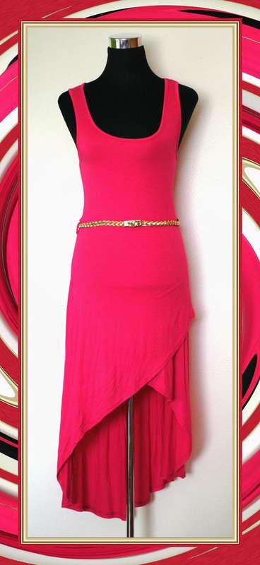 BRIGHT PINK - HI LO DRESS - SIZE 8