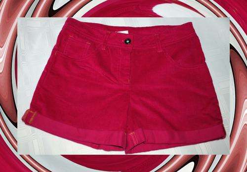 DARK PINK CORDAROY SHORTS - SIZE 16
