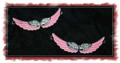 STUNNING BRACELET COLOURED DIAMANTE WINGS INSERT