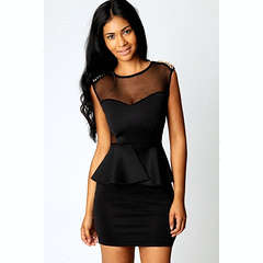 Stunning Black Peplum Dress