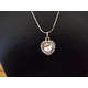 Stunning PINK HEART NECKLACE made with SWAROVSKI ELEMENTS, WHITE GOLD plated 45cm