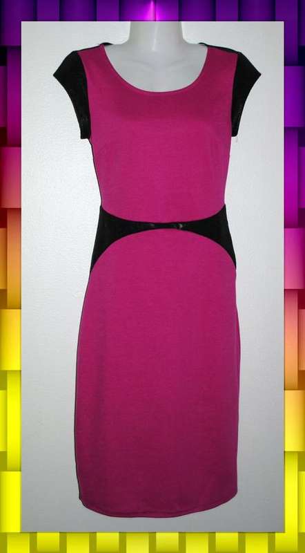 GORGEOUS PURPLE AND BLACK DRESS - SIZE 10