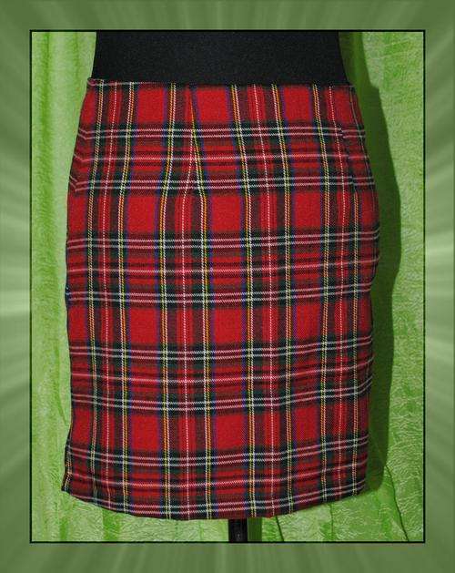 CHEEKY TARTAN MINI SKIRT - SIZE 34