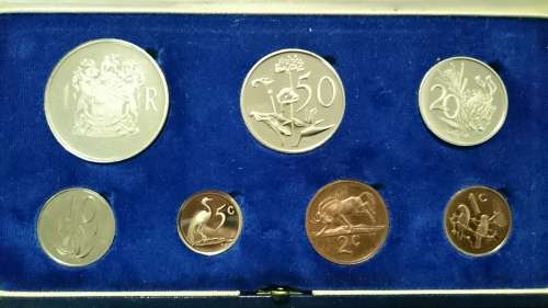 1969 South African Coins R1, 50c, 20c 10c, 5c, 2c, 1c