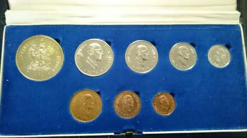 1976 South African Coins R1, 50c, 20c 10c, 5c, 2c, 1c, half cent