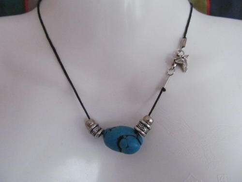 Turquoise amulet necklace, unisex