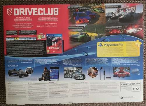 Playstation 4 with v2 controller and games with steering wheel