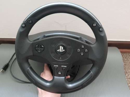 Playstation 4 with v2 controller and games with steering wheel