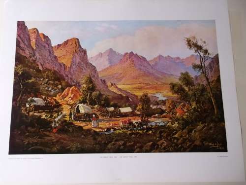 Afdruk van Groot Trek deur Thinus de Jongh, 1938