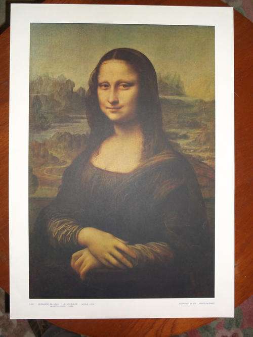 Afdruk van Mona Lisa.