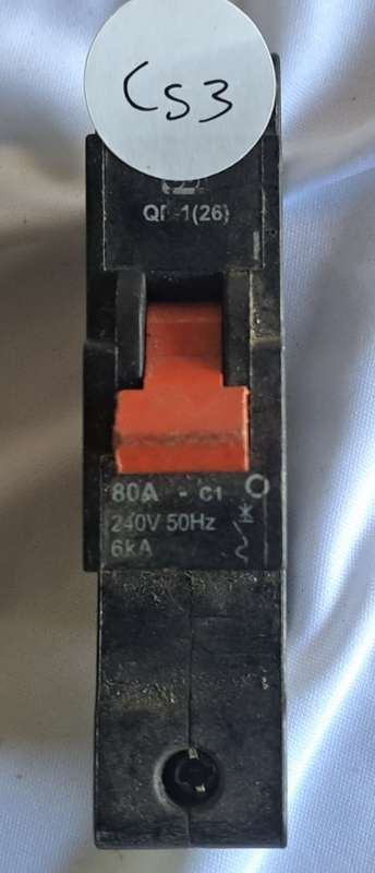 Circuit Breaker, CBI 80A 1 Pole Orange