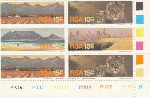 RSA TOURISM         1975      BLOCK OF 6          G9