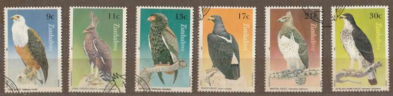 THEMATICS-   ZIMBABWE  BIRDS OF PREY    FULL SET
