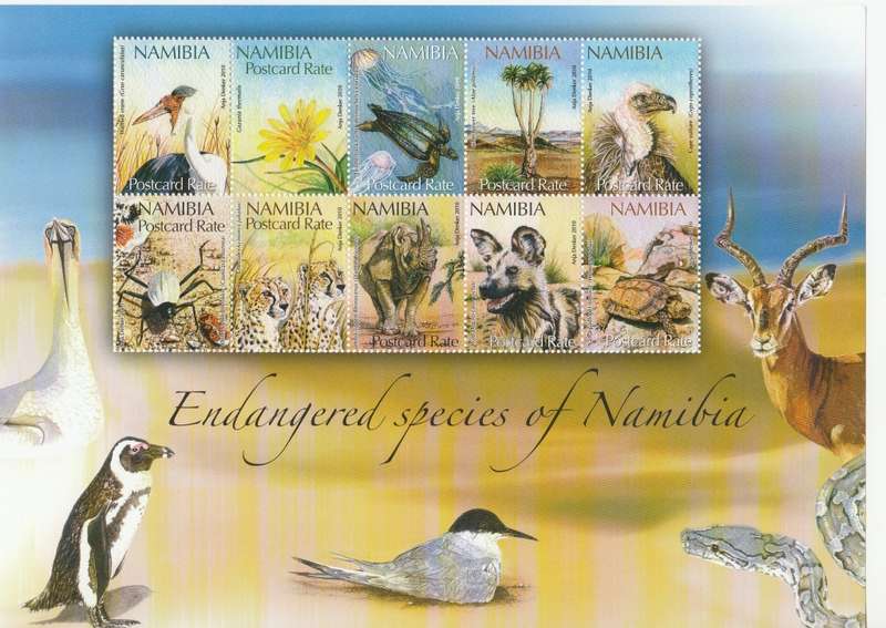 NAMIBIA   SHEET  SG 1134/43      ENDANDERED SPECIES