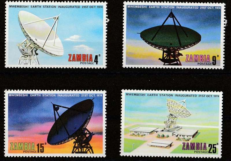 Zambia    SG222/25   FULL SET  EARTH STATION OPENING