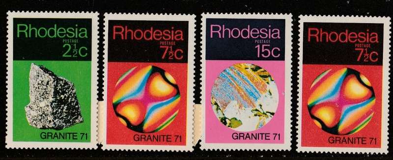 RHODESIA  1971    GRANITE 71    UMM   SACC227-230   SHORT SET