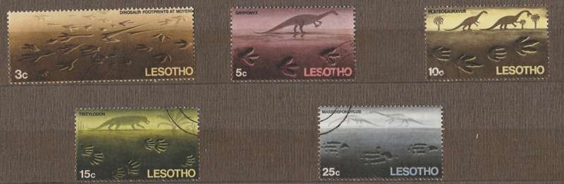 LESOTHO    PREHISTORIC FOOTPRINTS    1970  FULL SET