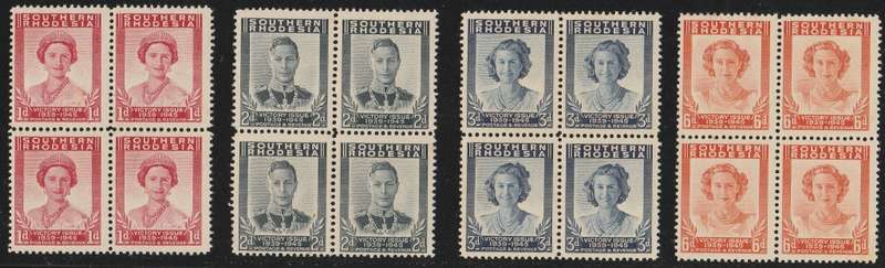 SOUTHERN RHODESIA   1947   BLOCKS OF 4     MINT