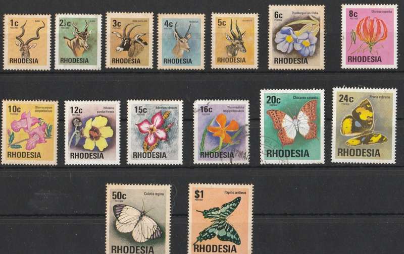 RHODESIA  1974   DIFINITIVE UP TO 1$