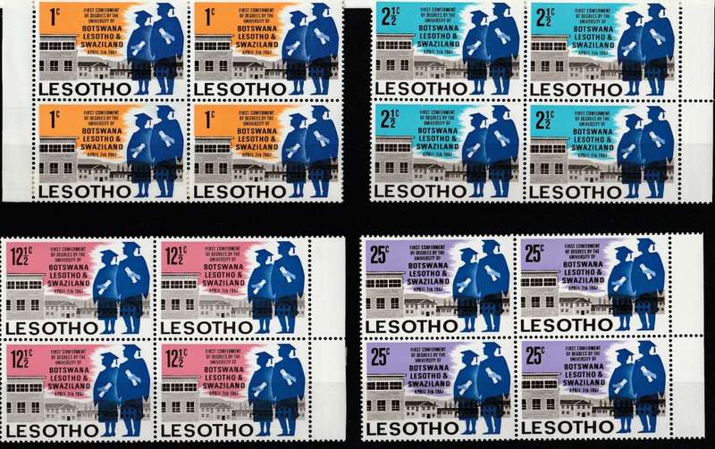 LESOTHO    1967    UMM   FULL SET  OF 4 X  BLOCKS