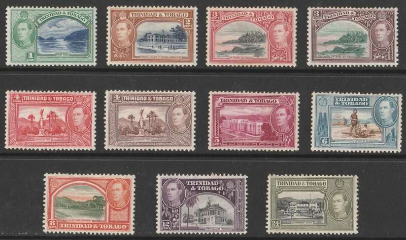 TRINIDAD TOBAGO     1938      SG246-253    SHORT SET   MM