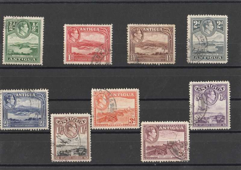 ANTIQUA   1938      PART SET UP TO 2/6d