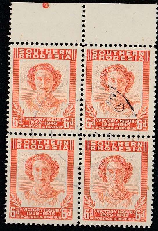 SOUTHERN RHODESIA   1947    SG  67  BLOCK OF 4