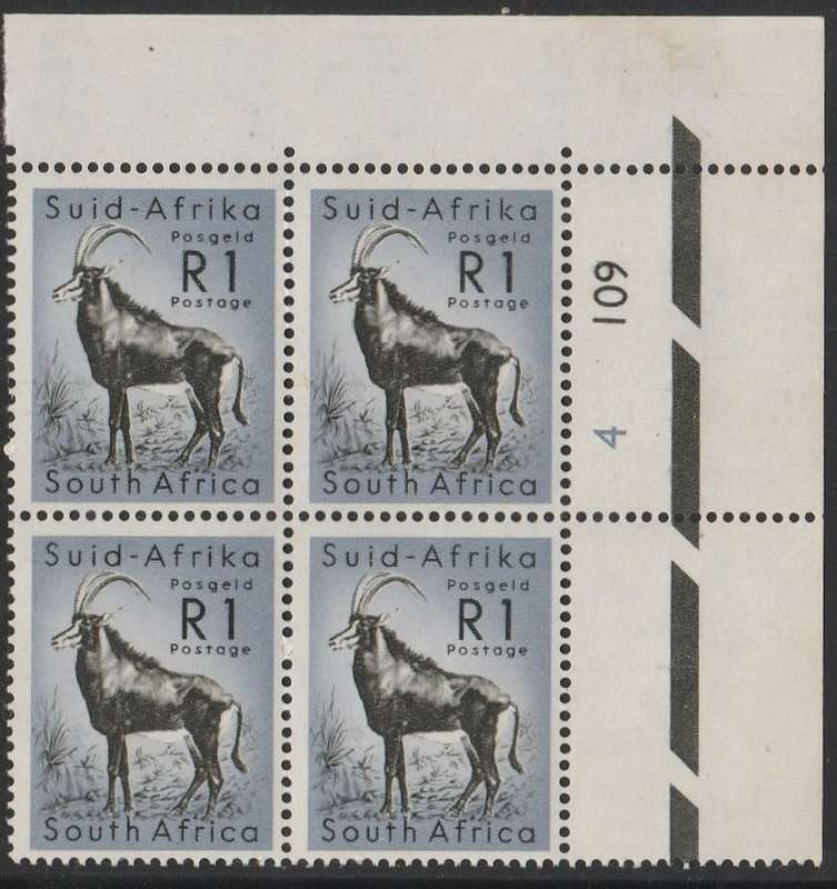 UNION OF SOUTH AFRICA       R1  CONTROL BLOCK  SACC    4 109      1961