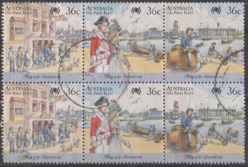 AUSTRALIA         1987   1ST FLEET   2 SENTENANT SSTRIPS