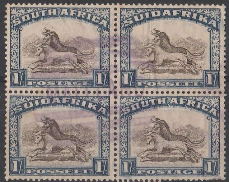 UNION OF SOUTH AFRICA     1927    SACC36   BLOCK OF 4