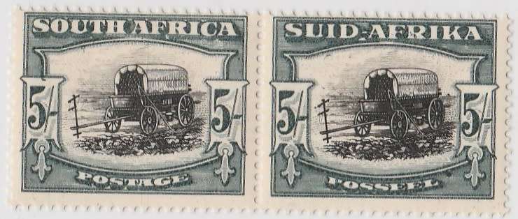 UNION OF SOUTH AFRICA      1933-48       SACC62ac       VARIETY        5/-   UMM  BROKEN YOKE