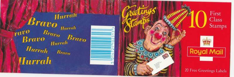 GREAT BRITAIN        GREETINGS STAMPS     30 MINT STAMPS IN BOOKLET