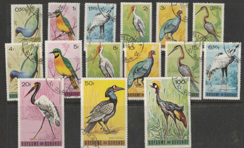 BURUNDI   / THEMATICS  SG127-141   BIRDS   FULL SET  15 VALUES