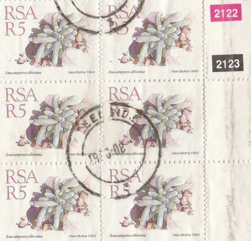 RSA   BLOCK OF 4    R5   ADDITIONAL VALUE   1990S     SACC721