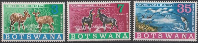 BOTSWANA    CHOBE GAME RESERVE    1967      SCTT 37-39