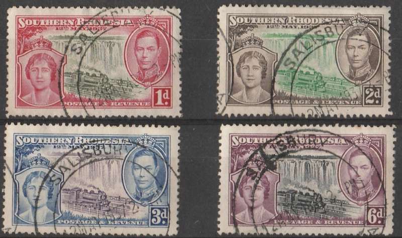 SOUTHERN RHODESIA   1935     SILVER JUBILEE  SACC32-35   FULL SET