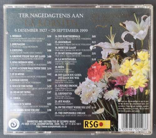 Ter nagedagtenis aan Ge Korsten (CD)