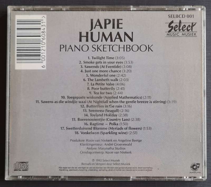 Japie Human - Piano Sketchbook (CD)