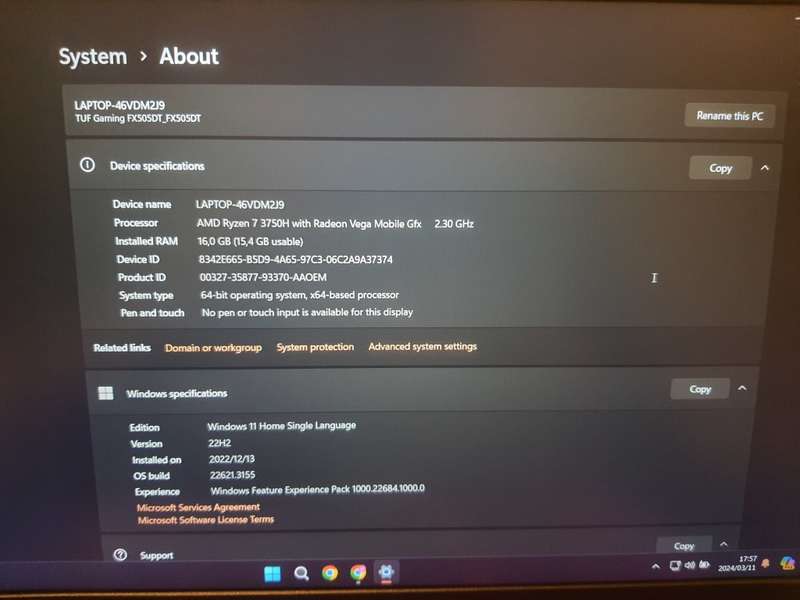 ASUS TUF Gaming fx505DT